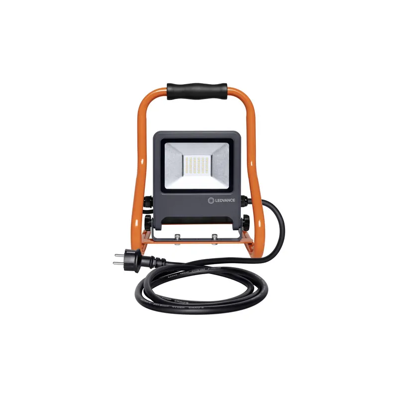 Gran Oferta Ledvance Proyector LED Lámpara de construcción Oscuro Gris 30W 2700lm 110D - 840 Blanco Frio | IP54 - 2 Power Outlets - Simétrico