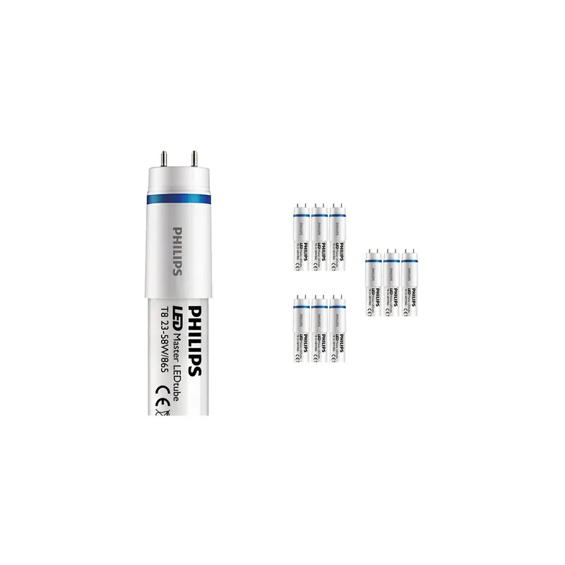 Multipack 10x Philips LED Tube T8 MASTER (EM Mains) Ultra Output 23W 3700lm - 865 Luz de Día | 150cm - Reemplazo 58W Últimas Unidades