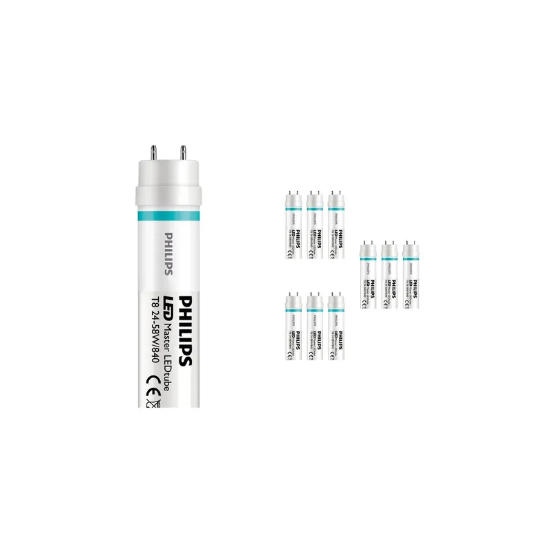 Gran Oferta Multipack 10x Philips Tubo LED T8 MASTER Value (EM/Mains) Ultra Output 24W 3700lm - 840 Blanco Frio | 150cm - Reemplazo 58W