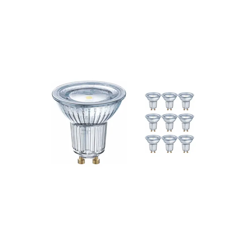 Multipack 10x Osram Parathom Foco LED GU10 PAR16 6.9W 572lm 120D - 830 Luz Cálida | Reemplazo 80W Favorito De Clientes