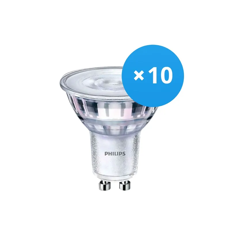 Multipack 10x Philips Corepro LED Foco GU10 PAR16 2.7W 230lm 36D - 840 Blanco Frio | Reemplazo 25W Imprescindible (Must-Have)