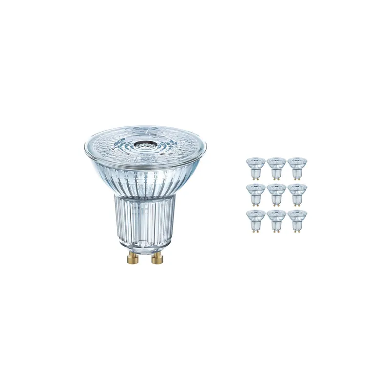 Multipack 10x Osram Parathom Foco LED GU10 PAR16 4.3W 350lm 36D - 830 Luz Cálida | Reemplazo 50W Stock Limitado