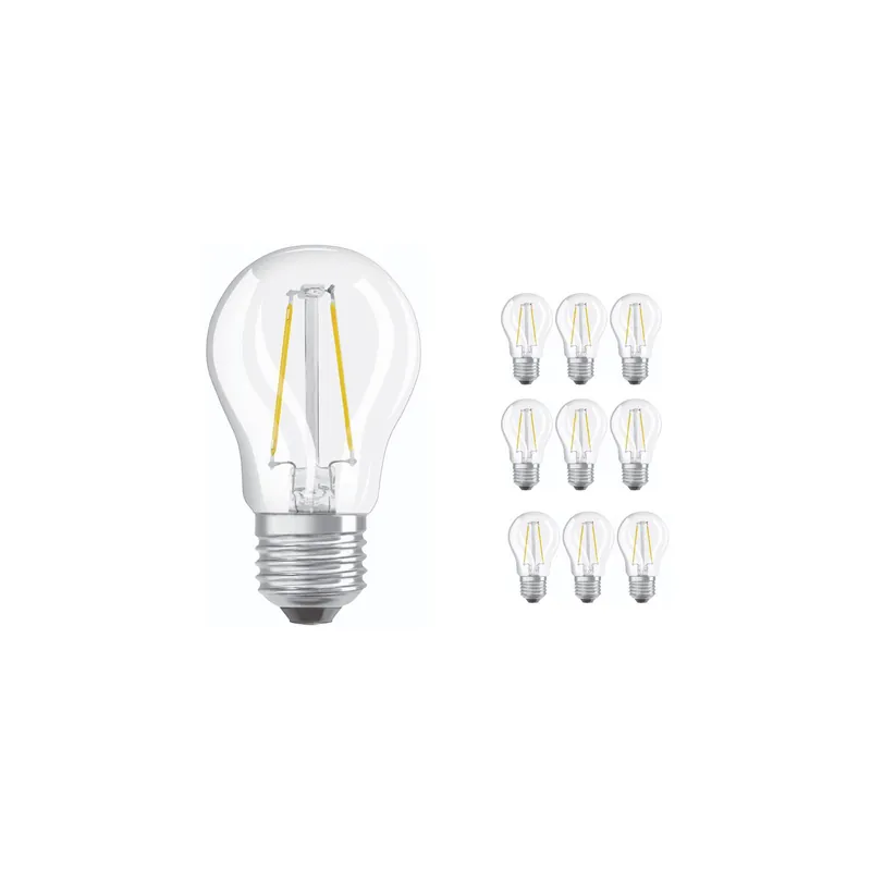 Devolución Gratuita Multipack 10x Ledvance Classic LED E27 Pera con Filamento Clara 4.8W 470lm - 827 Luz muy Cálida | Regulable - Reemplazo 40W