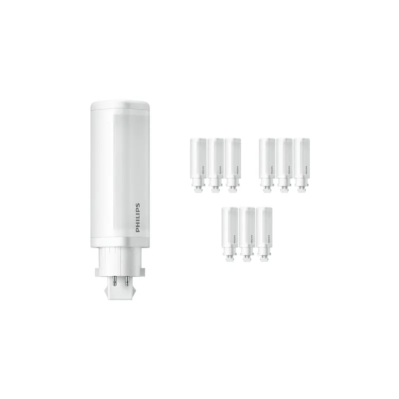 Multipack 10x Philips Corepro PL-C LED 4.5W 500lm - 840 Blanco Frio | 4-Pines - Reemplazo 13W Liquidación