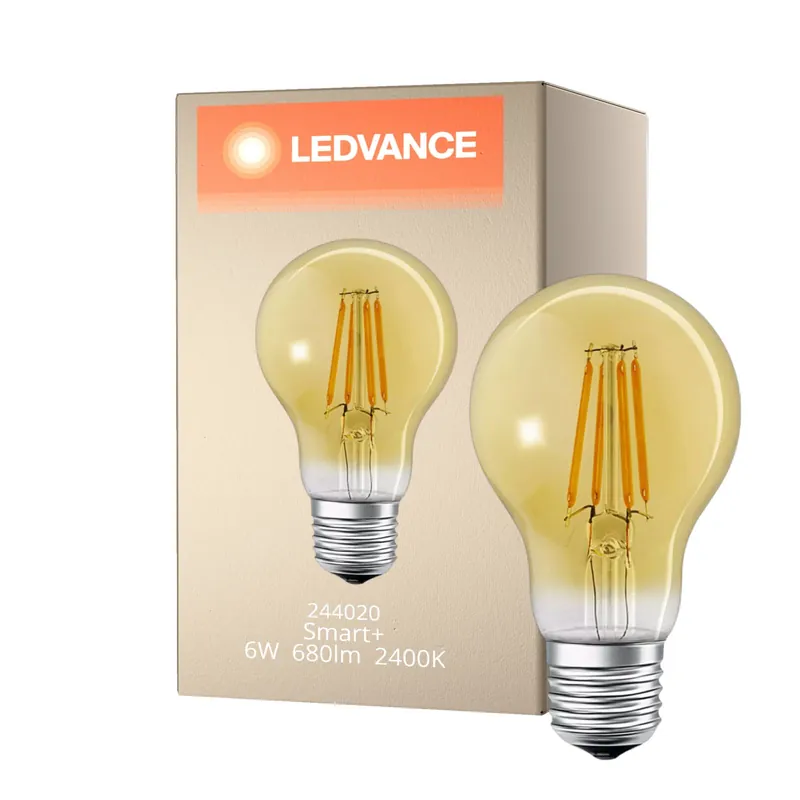 Ledvance Smart+ Wifi E27 Pera Classic Con Filamento Oro 6W 680lm - 824 Luz Muy Cálida | Regulable - Reemplazo 50W Solo Hoy