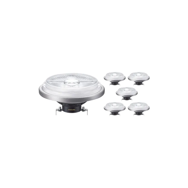 Multipack 6x Philips MASTER LED Foco G53 AR111 10.8W 600lm 9D - 927 Luz muy Cálida | Mejor reproducción de color - Regulable - Reemplazo 50W Alta Calidad