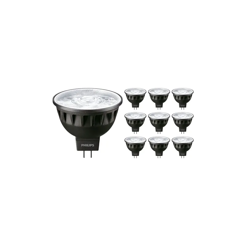 Multipack 10x Philips Master LED Foco GU5.3 MR16 7.5W 500lm 36D - 930 Luz Cálida | Mejor reproducción de color - Regulable - Reemplazo 50W Solo Hoy
