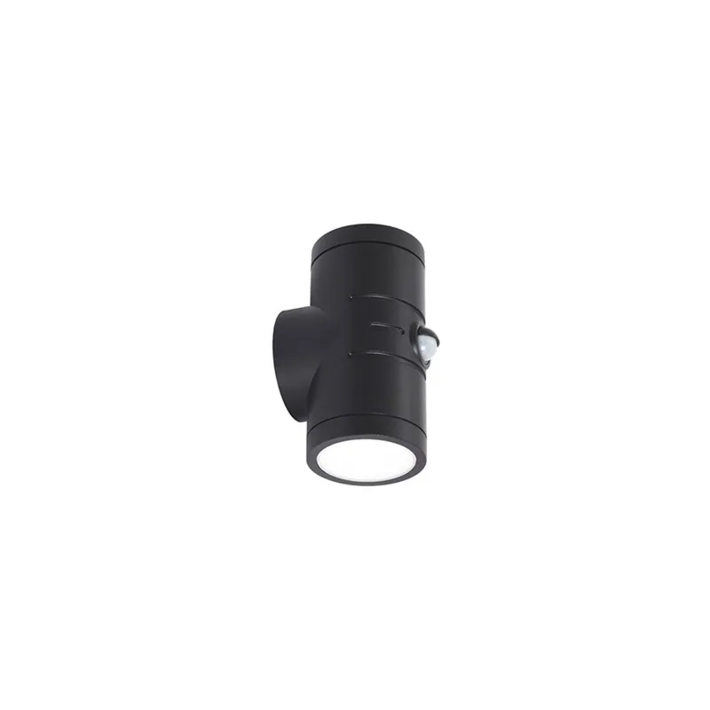 Ansell Luz De Pared Reef Negro Up & Down - Al Aire Libre - 10W 885lm 90D - 830-840-860 CCT | IP65 -Sensor de Movimiento y Luz Disponible Ahora
