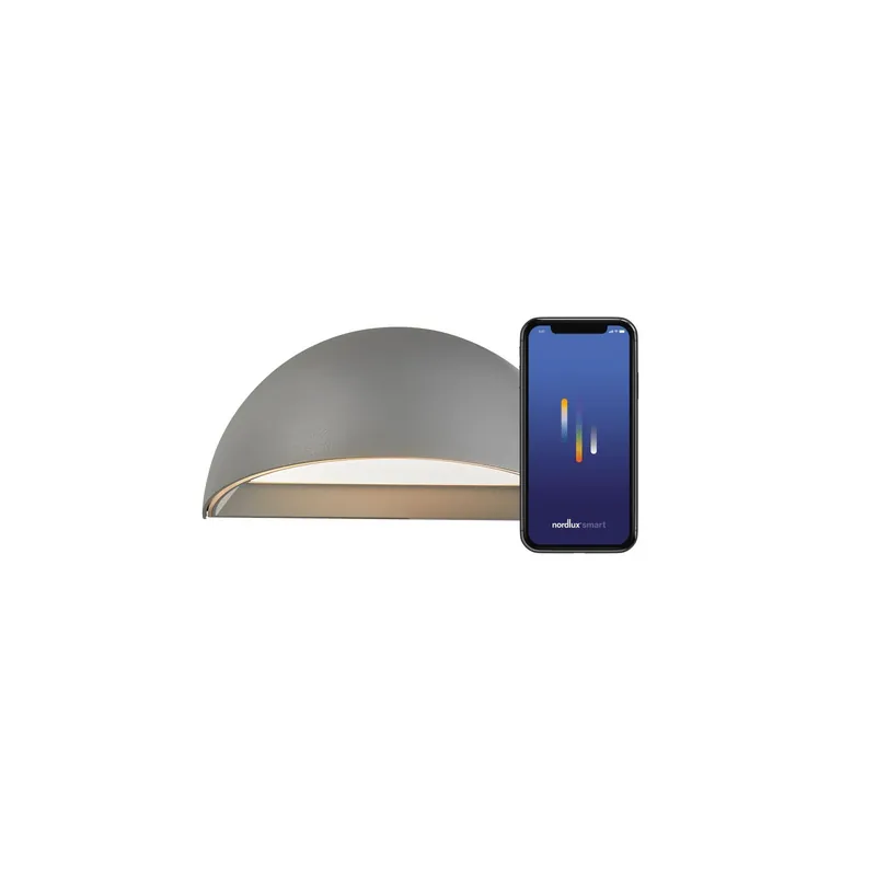 Ordena Ya Nordlux Arcus Smart LED Luz de pared Gris 9.5W 440lm 148D – 827 – Luz muy Cálida | Regulable – IP54