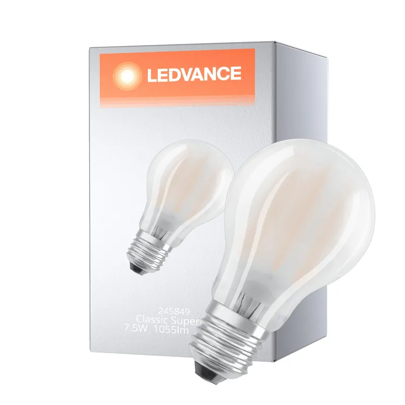Compra Ahora Ledvance Superior Classic LED E27 Pera Mate 7.5W 1055lm - 927 Luz muy Cálida | Regulable - Mejor reproducción de color
