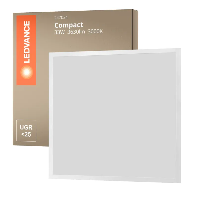Ledvance Panel LED Compacto 33W 3630lm - 830 Luz Cálida | 60x60cm - UGR <25 - Dali Regulable Oferta Especial