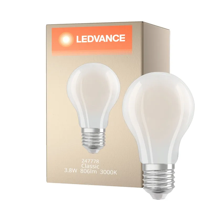 Ledvance con Filamento LED E27 Pera Mate 3.8W 806lm - 830 Luz Cálida | Reemplazo 60W Rebajas