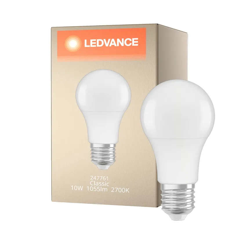 Últimas Unidades Ledvance Classic LED E27 Pera Mate 10W 1055lm - 827 Luz muy Cálida | Regulable - Reemplazo 75W