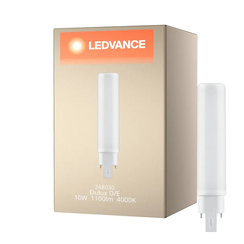 Venta Final Ledvance Dulux D/E LED 10W - 840 Blanco Frio | 4-Pines - Reemplazo 26W