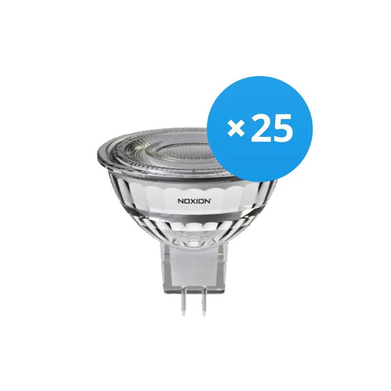 Multipack 25x Noxion Foco LED GU5.3 MR16 7.5W 621lm 60D - 827 Luz muy Cálida | Regulable - Reemplazo 50W Liquidación