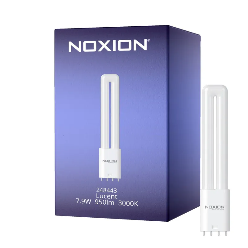 Certificado Noxion Lucent PL-L LED 7.9W 950lm - 830 Luz Cálida | 4-Pines - Reemplazo 18W
