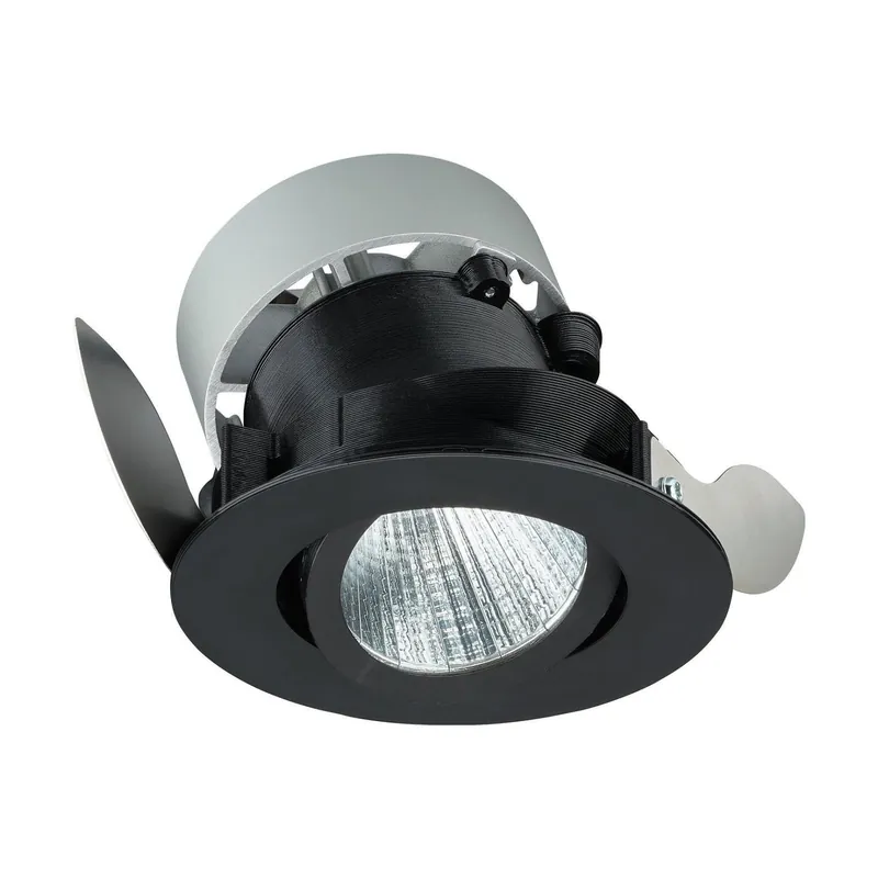 Liquidación Philips Foco LED Greenspace Evo Mini Ajustable Negro 10W 1200lm 29D - 930 Luz Cálida | 100mm - IP20 - Mejor Reproducción De Color - Interact Regulable