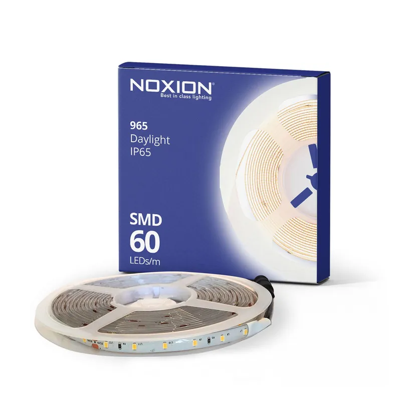 Noxion Tiras LED Naga 5 Metro 24V - 60LEDs/m - 4.8W/m - 965 Luz De Día | 8mm - IP65 - Mejor Reproducción De Color - SMD2835 Oferta Limitada