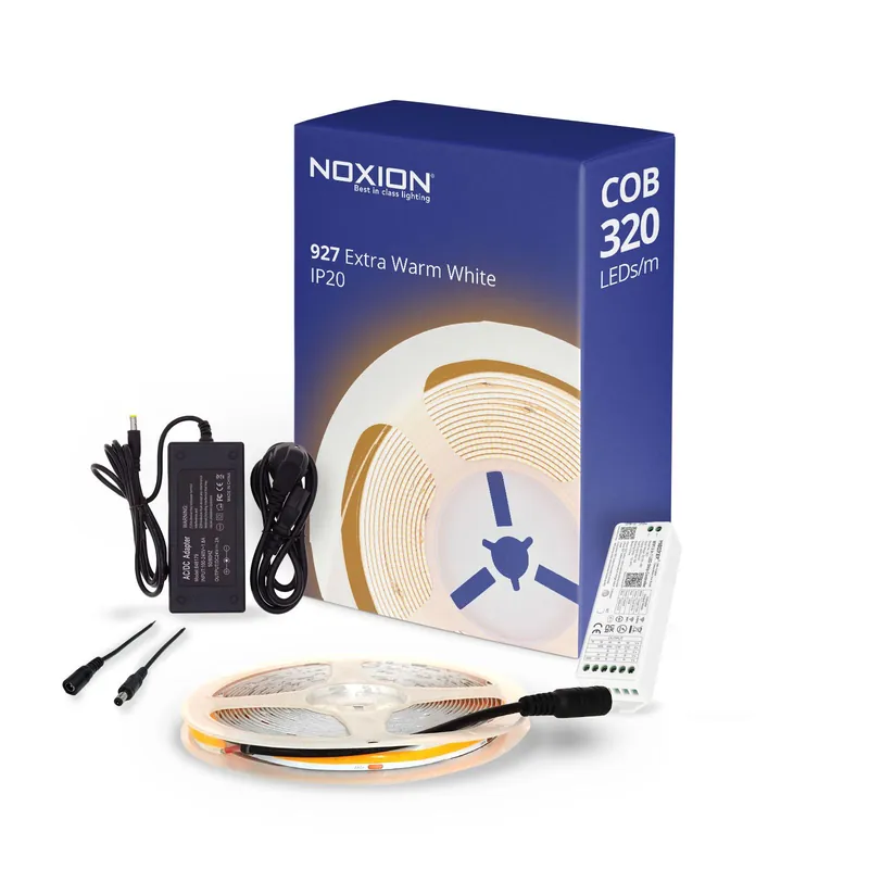 Ordena Ya Noxion Tiras LED Naga 5 Metro Set completo - Smart Wifi - 24V - 320LEDs/m - COB - 8W/m - 927 Luz Muy Cálida | 8mm - IP20 - Mejor Reproducción De Color