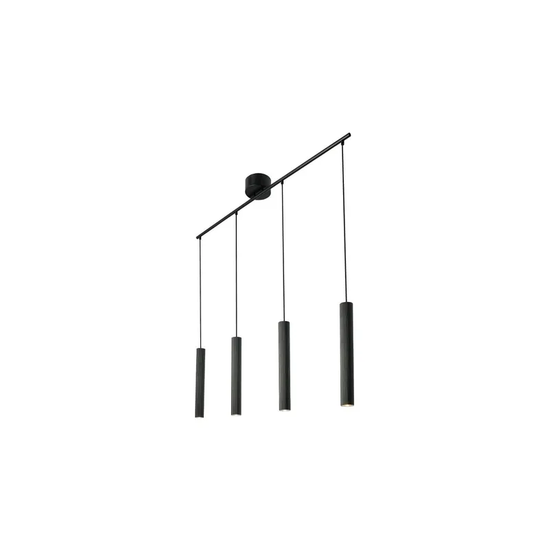 Últimas Unidades Nordlux Vico Colgante De Luz Metal Negro | Apta para 4x GU10