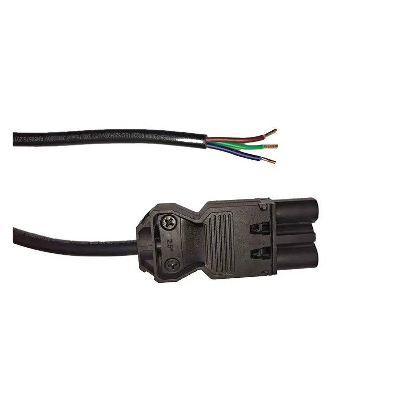 Noxion GST - Compatible Cable de alimentación Negro - Macho + Extremos abiertos - 0,3m - 3 pole 0,75mm2 Mejor Precio