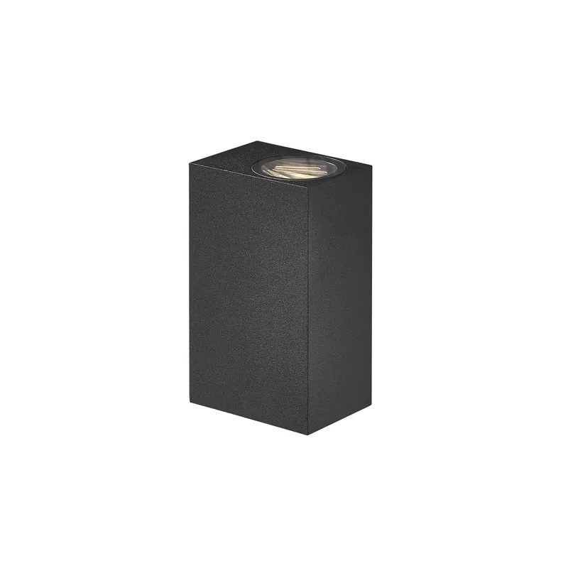 A Buen Precio Nordlux Asbol Kubi Luz De Pared Aluminium Negro 13W 350lm - 830 Luz Cálida