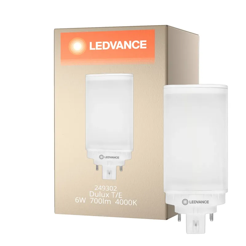 Disponible Ahora Ledvance DULUX-TE LED 6W - 840 Blanco Frio | 4-Pines - Reemplazo 13W