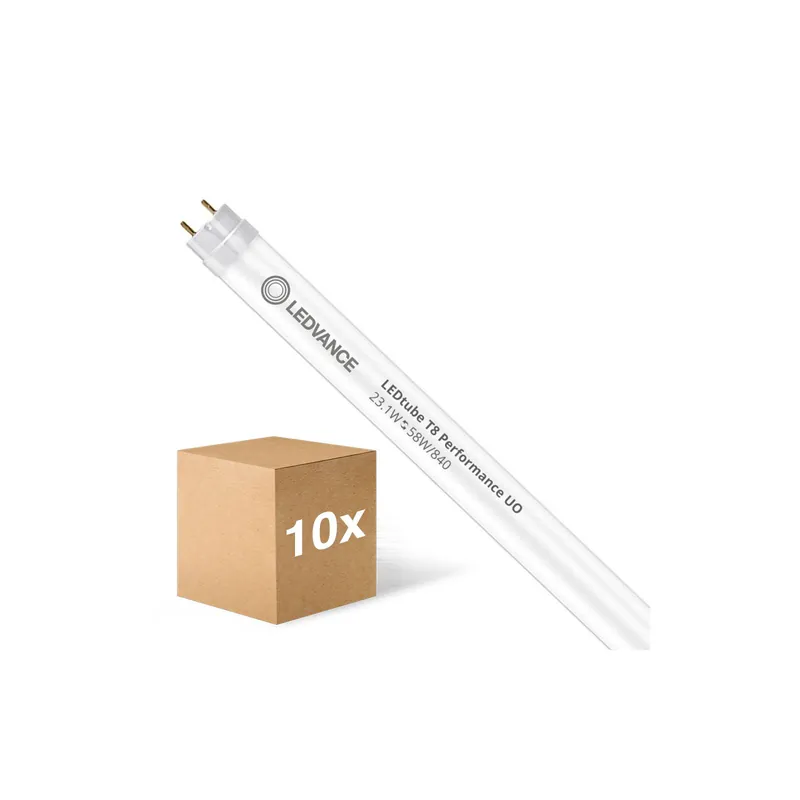 Multipack 10x Ledvance Tubo LED T8 Performance (EM/Mains) Ultra Output 23.1W 3700lm - 840 Blanco Frio | 150cm - Reemplazo 58W Ordena Ya