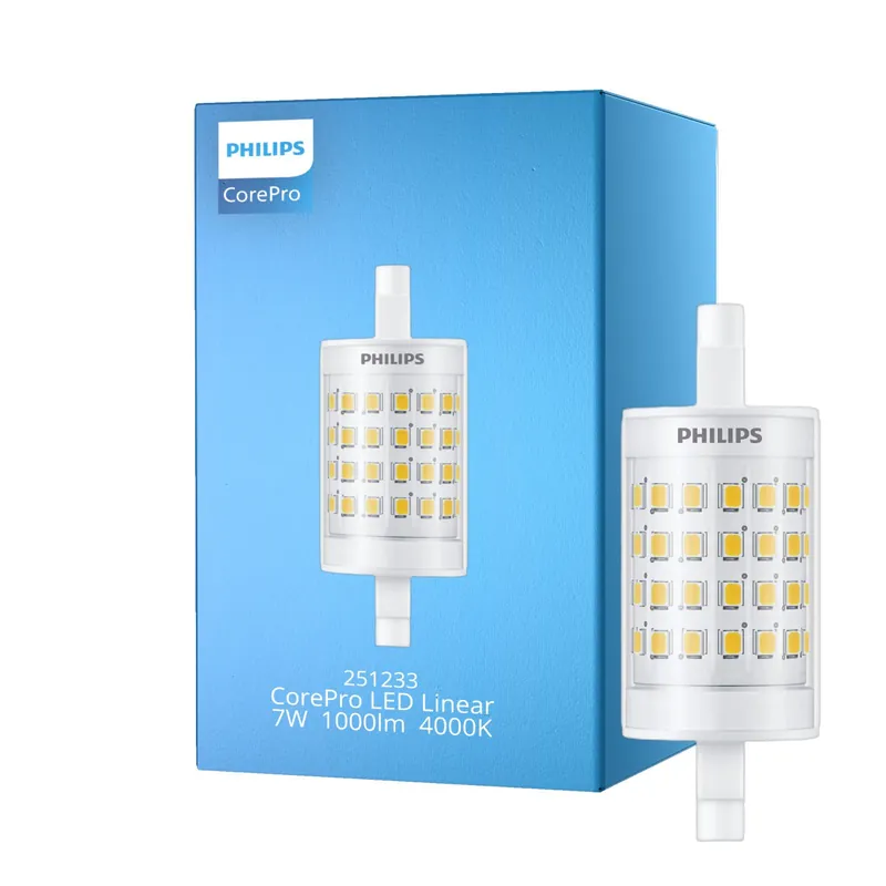 Precio Rebajado Philips CorePro LED R7S Linear 78mm Clara 7W 1000lm - 840 Blanco Frio | Reemplazo 60W