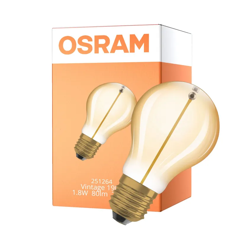 Última Oportunidad Osram Vintage 1906 LED E27 Special Con Filamento Clara 1.8W 80lm - 827 Luz Muy Cálida | Reemplazo 15W
