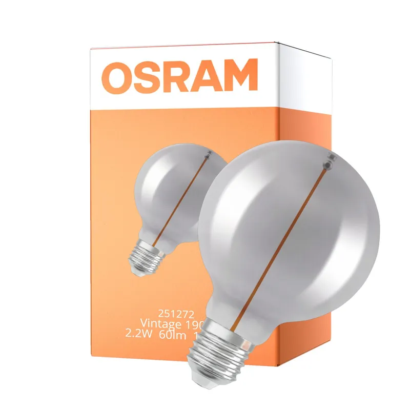 Última Oportunidad Osram Vintage 1906 LED E27 Special Con Filamento Clara 2.2W Pera 60lm - 818 Luz Muy Cálida | Reemplazo 15W