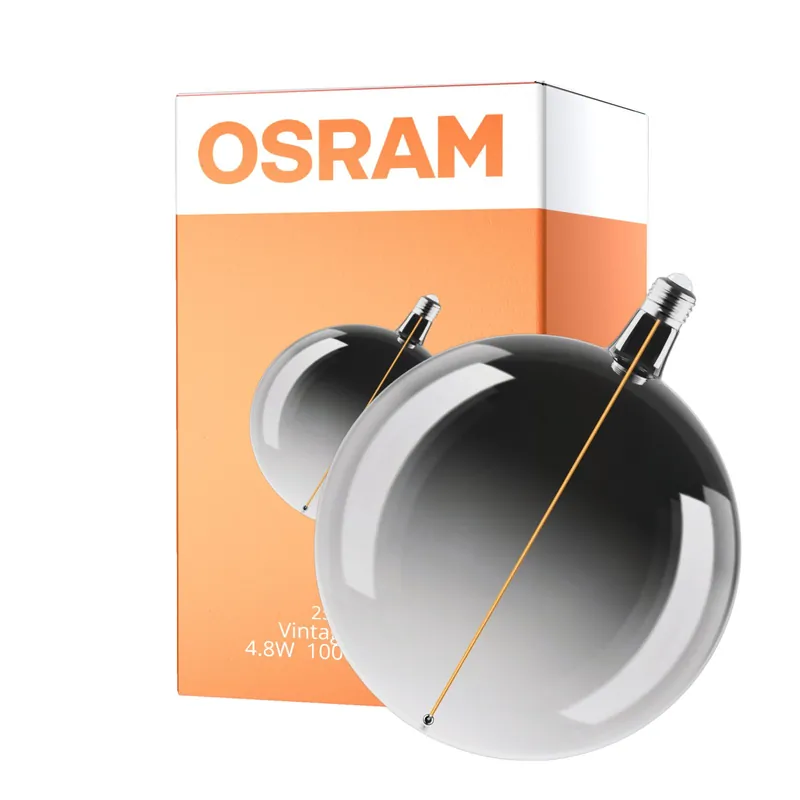 Osram Vintage 1906 LED E27 Esférica Con Filamento Mate 4.8W 100lm - 818 Luz Muy Cálida | Regulable - Reemplazo 15W Solo Hoy