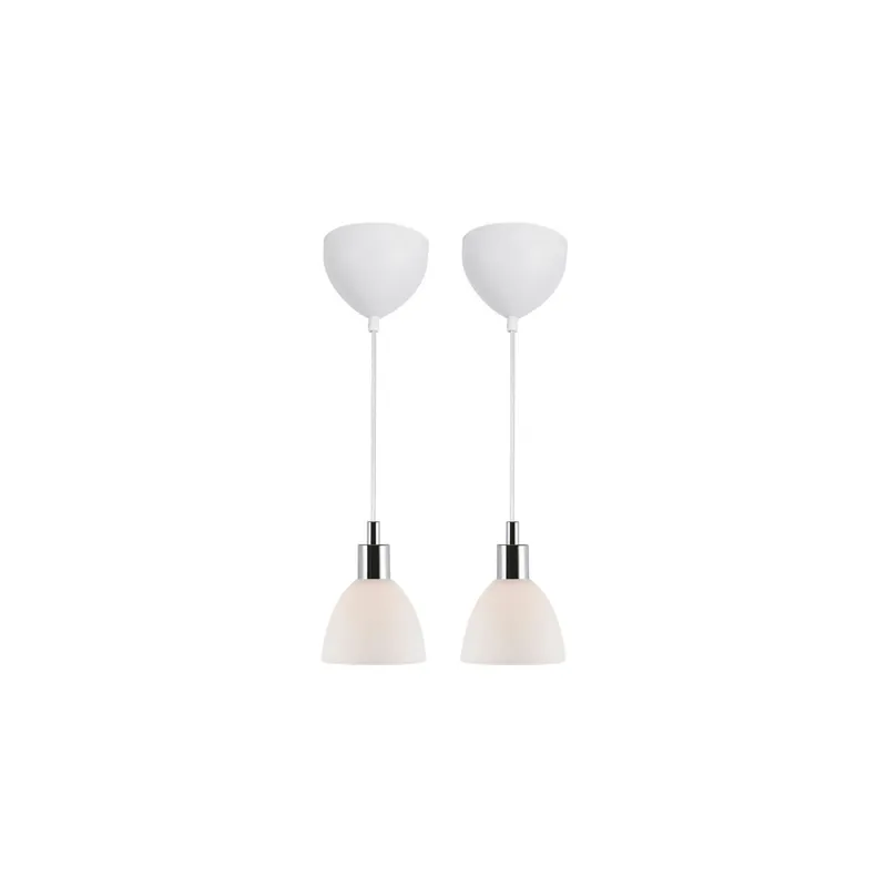 Barato Nordlux Ray 2-Kit Colgante De Luz Vidrio Cromo | Apta para 2x E14