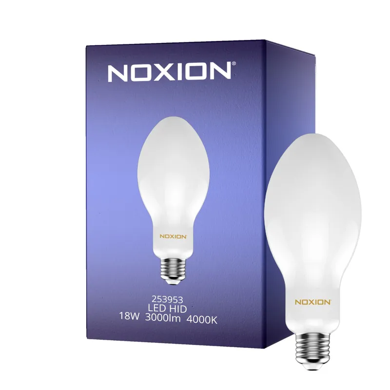 Noxion LED HID Reemplazo HPL/SON HQL/NAV Elíptico E27 18W 3000lm - 840 Blanco Frio | Reemplazo 50W Precio Reducido