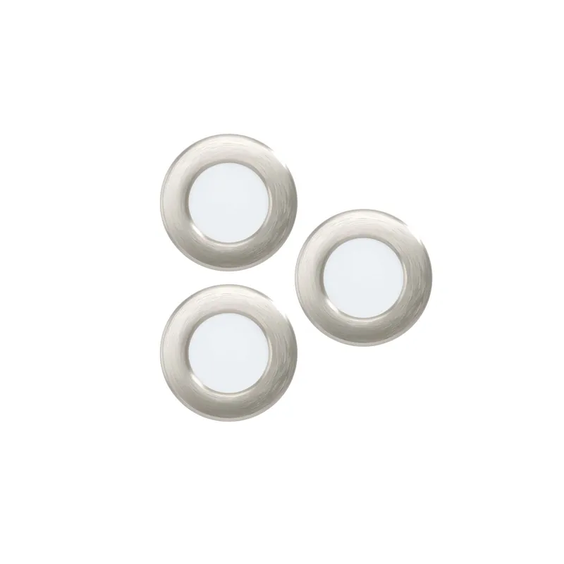 Bestseller Multipack 3x Eglo Empotrado Foco Fueva 6 Plástico Níquel Satinado 11.1W 1350lm - 827-840-865 CCT