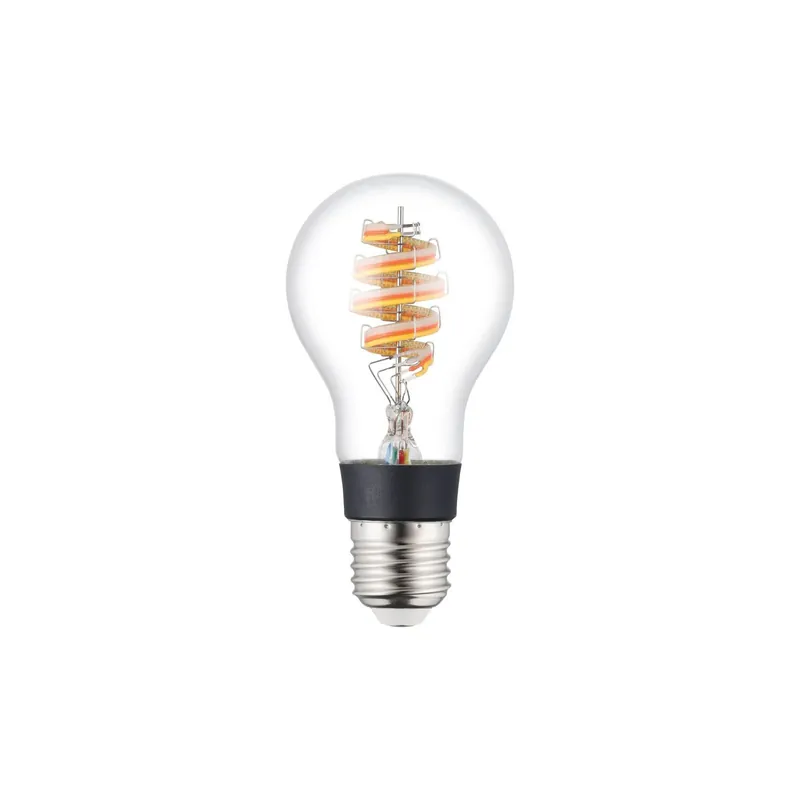 Directo De Fábrica Eglo Connect.Z Smart LED Pera E27 Con Filamento Clara 4.9W 320lm - 830 Luz Cálida + RGB | Regulable - Reemplazo 25W