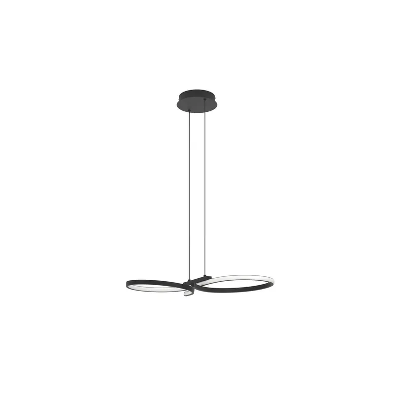 Alta Calidad Eglo Colgante De Luz Serpins Acero Negro 21W 2500lm - 830 Luz Cálida