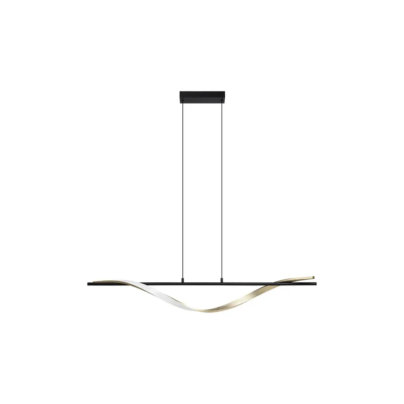 Más Vendido Eglo Colgante De Luz Conaprato Acero Brushed Latón, Negro 20W 2500lm - 827-840-865 CCT | Regulable