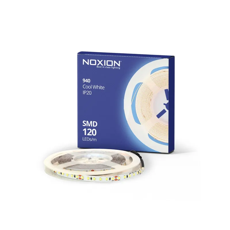 Últimas Unidades Noxion Tiras LED Naga 5 Metro IP20 SMD2835/120 24V 9.6W/m 940 /8mm/50mm + DC Cable