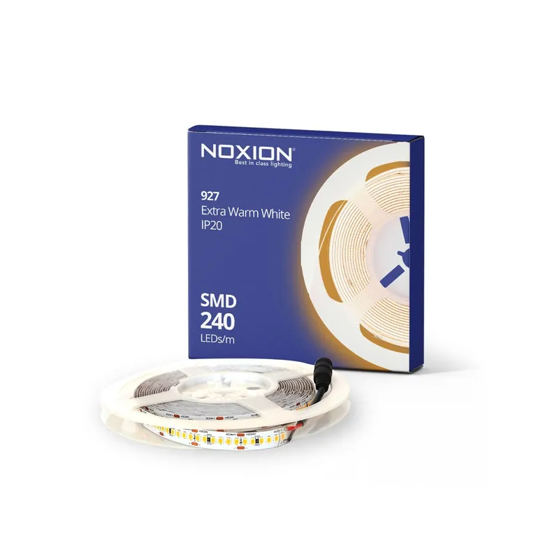 Noxion Tiras LED Naga 5 Metro IP20 SMD2835/240 24V 16W/m 927 /10mm/2m + DC Cable Ordenar Ahora Mismo