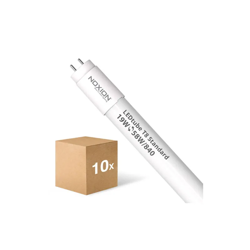 Multipack 10x Noxion Tubo LED T8 Avant (EM/Mains) Standard Output 19W 2300lm - 840 Blanco Frio | 150cm - Reemplazo 58W Oferta Flash