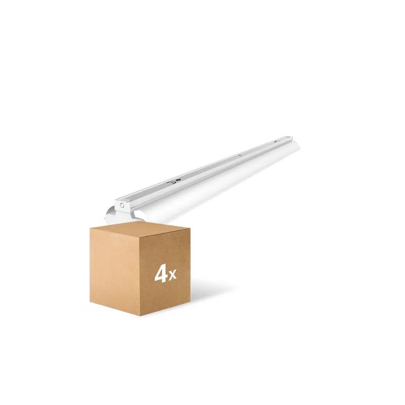 Certificado Multipack 4x Noxion Pantalla Click Reflector V2 LED T8 | Apta para 2x 150cm Tubo LED