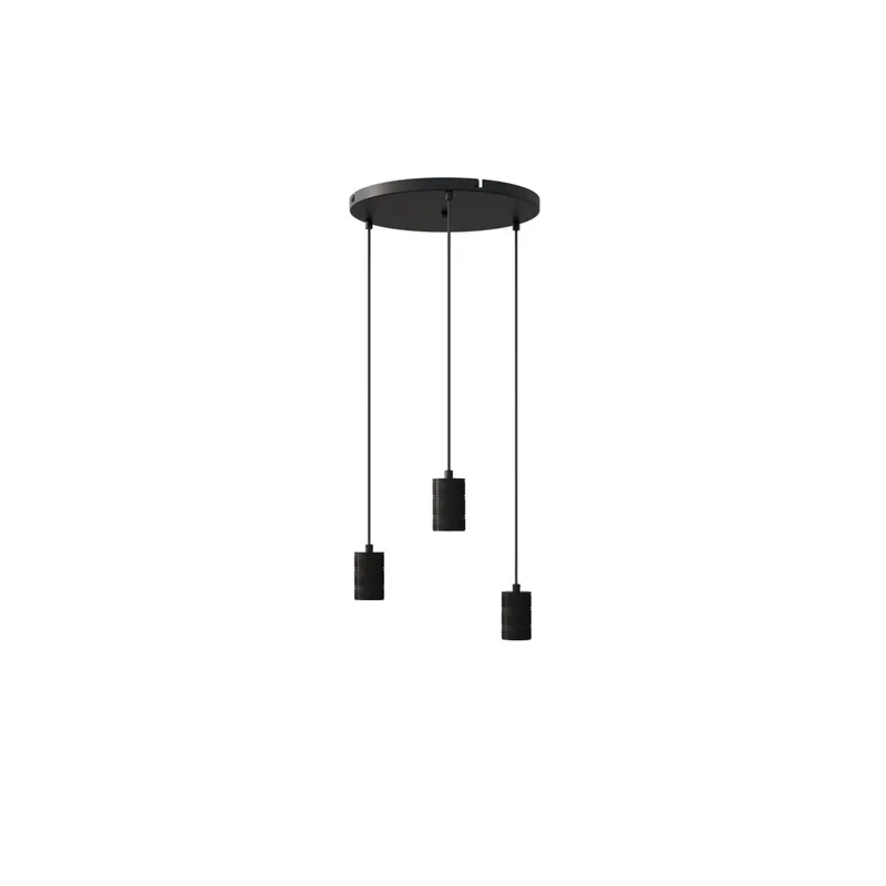 Calex Retro Colgante De Luz Cordset Esférica Metal Negro |incl. cable 2 Metro - Apta para 3xE27 A Buen Precio