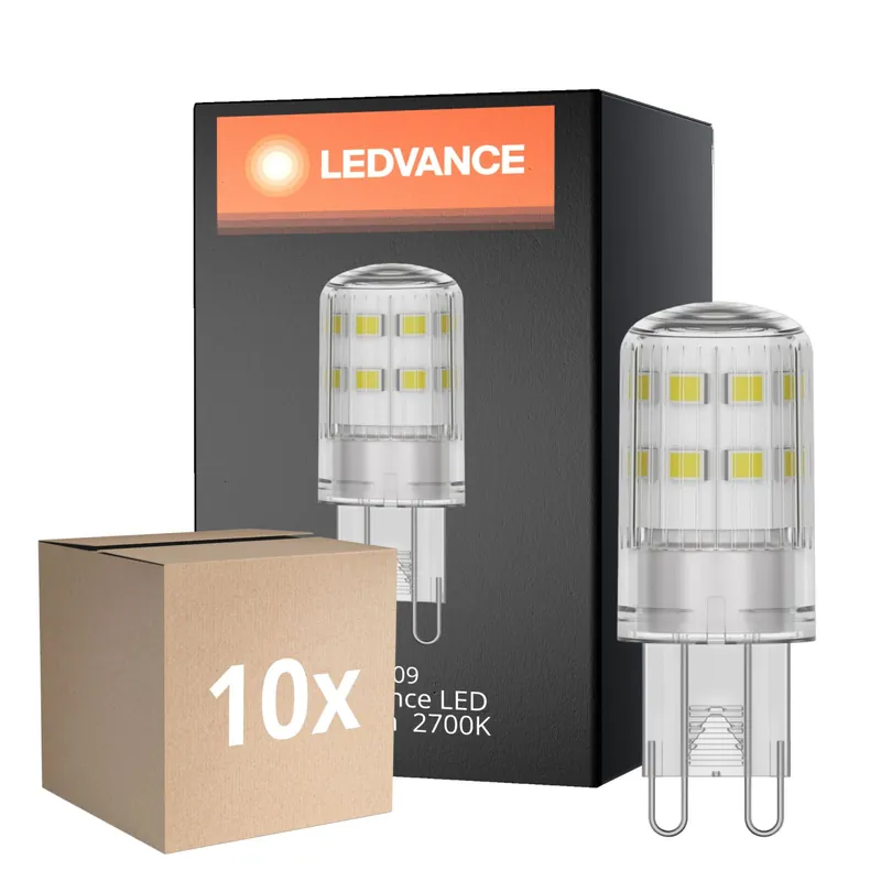 Última Versión Multipack 10x Ledvance Performance LED Capsule Clara G9 3W 320lm - 827 Luz Muy Cálida | Regulable - Reemplazo 30W