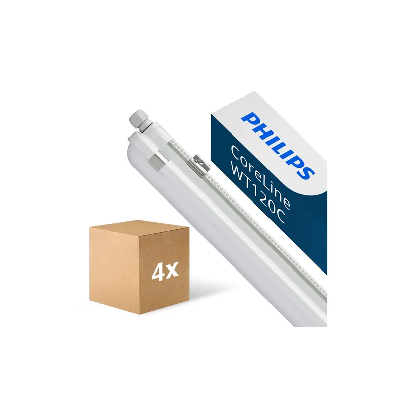 Popular Multipack 4x Philips Pantalla LED Estanca CoreLine WT120C Gen2 15W 1900lm - 840 Blanco Frio | 60cm