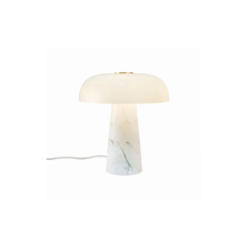 DFTP by Nordlux Lámpara De Mesa Glossy Mármol y Vidrio Blanco | 220mm - Apta para 1x E14 Devolución Gratuita