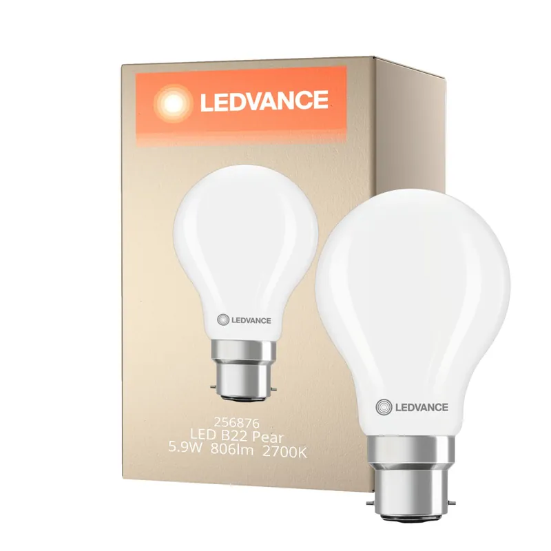 Mejor Precio Ledvance Classic LED B22 Pera Mate 5.9W 806lm - 827 Luz Muy Cálida | Regulable - Reemplazo 60W