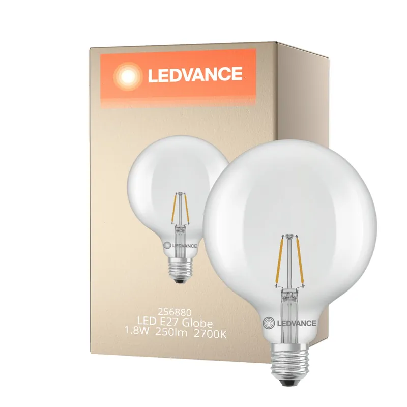 Ledvance Classic LED Globe LED E27 Globe Con Filamento Clara 1.8W 250lm - 827 Luz Muy Cálida | Reemplazo 25W Oferta Limitada