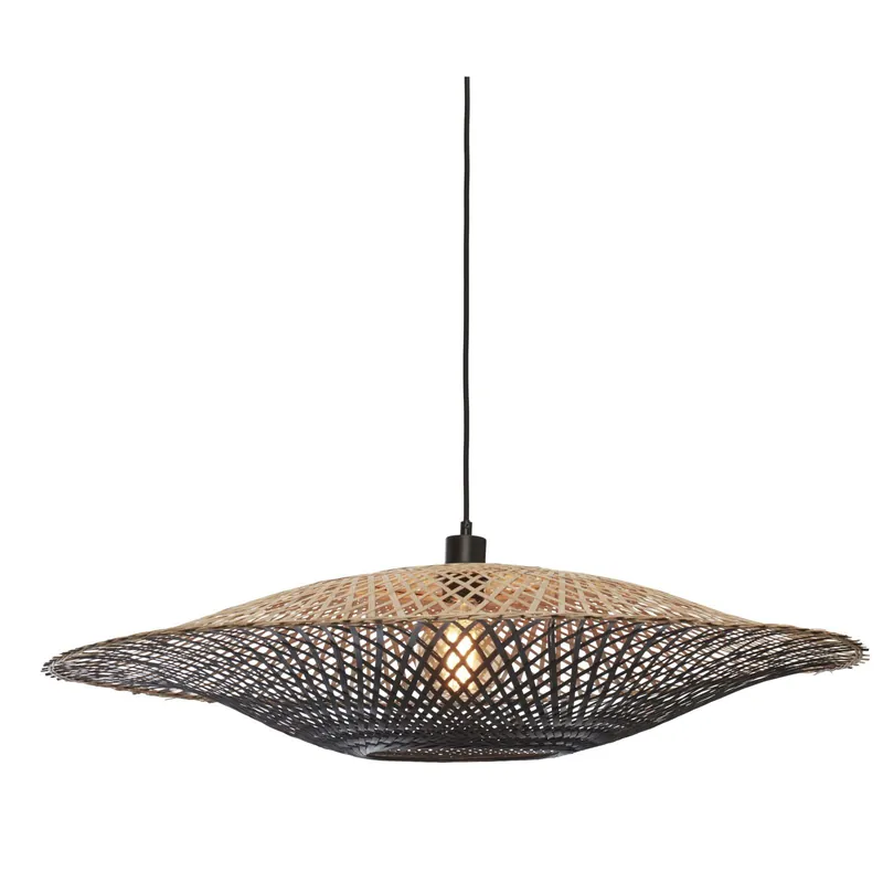 Good&Mojo Colgante De Luz Kalimantan Bambú Negro L | Apta para 1x E27 Venta Final