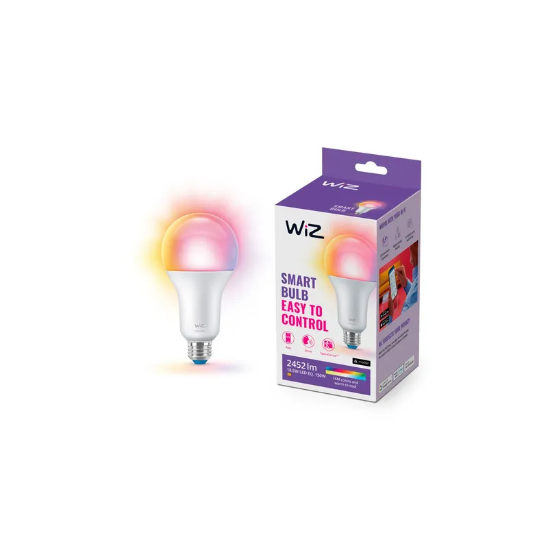 Económico WiZ Smart LED E27 Pera Con Filamento Mate 19W 2452lm | Mejor Reproducción De Color - Regulable - Reemplazo 150W